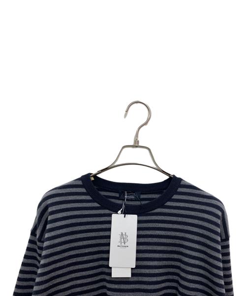 nanamica（ナナミカ）nanamica (ナナミカ) BATONER (バトナ―) 長袖カットソー ブラック×グレー サイズ:ｓ 未使用品の古着・服飾アイテム