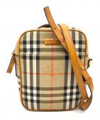 BURBERRYバーバリー）の古着「ショルダーバッグ」｜ベージュ×ブラウン
