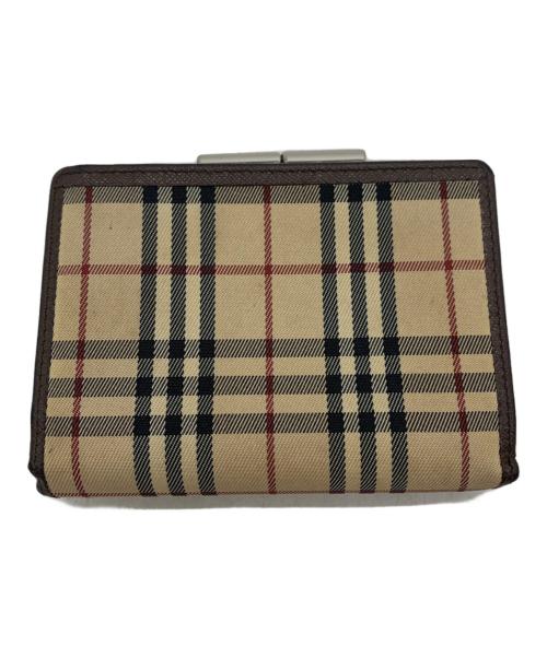 BURBERRY（バーバリー）BURBERRY (バーバリー) 2つ折り財布 ブラウン×ベージュの古着・服飾アイテム