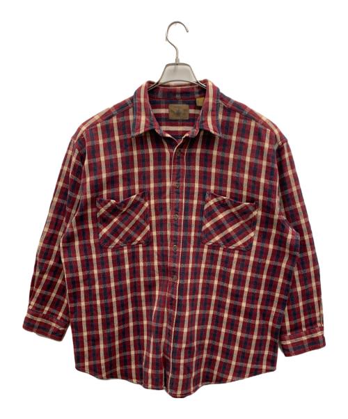 ST JOHN'S BAY（セントジョンズベイ）ST JOHN'S BAY (セントジョンズベイ) ネルシャツ レッド×ブラック サイズ:XXLの古着・服飾アイテム