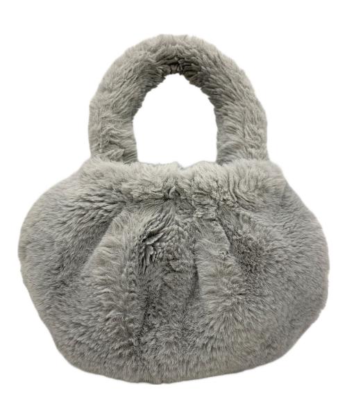 VIOLAd'ORO（ヴィオラドーロ）VIOLAd'ORO (ヴィオラドーロ) ファーハンドバッグ グレーの古着・服飾アイテム