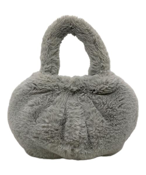 VIOLAd'ORO（ヴィオラドーロ）VIOLAd'ORO (ヴィオラドーロ) ファーハンドバッグ グレーの古着・服飾アイテム