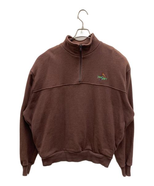 TOWN CRAFT（タウンクラフト）TOWN CRAFT (タウンクラフト) ハーフジップスウェット ブラウン サイズ:Mの古着・服飾アイテム