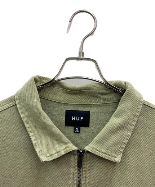 HUF（ハフ）HUF (ハフ) ジップアップジャケット グリーン サイズ:XLの古着・服飾アイテム