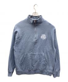 HUF（ハフ）の古着「ハーフジップスウェット」｜ブルー
