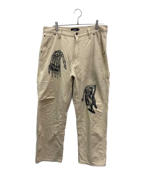X-LARGE（エクストララージ）X-LARGE (エクストララージ) グラフィックペインターパンツ ベージュ サイズ:36の古着・服飾アイテム