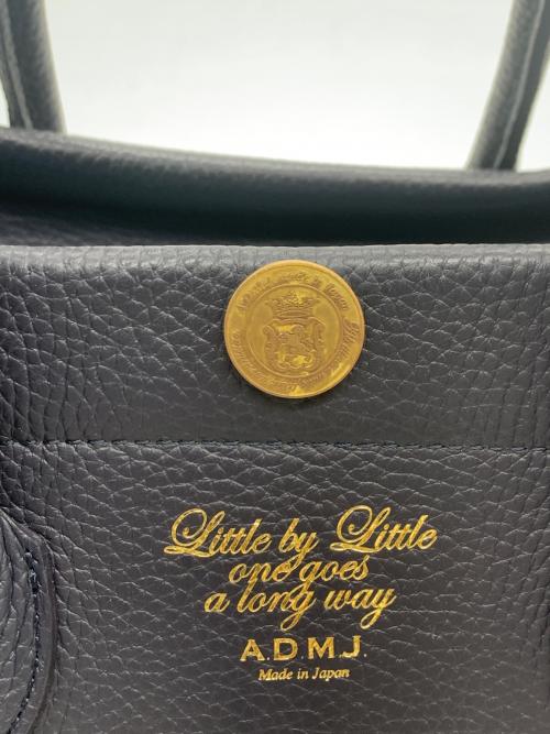 A.D.M.J.（エーディーエムジェイ）A.D.M.J. (エーディーエムジェイ) ハンドバッグ ネイビーの古着・服飾アイテム