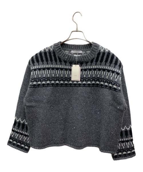 Liyoca（リヨカ）liyoca (リヨカ) ニット グレー サイズ:FREE 未使用品の古着・服飾アイテム