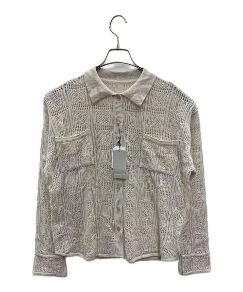 Audrey and John Wad（オードリーアンドジョンワッド）AUDREY AND JOHN WAD (オードリーアンドジョンワッド) ニットカーディガン アイボリー サイズ:FREE 未使用品の古着・服飾アイテム