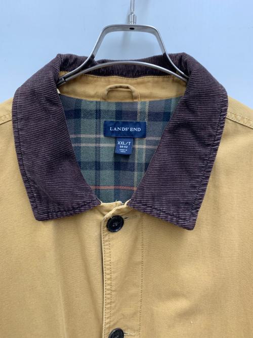 LAND'S END（ランズエンド）LAND'S END (ランズエンド) ジャケット ベージュ×ブラウン サイズ:XXLの古着・服飾アイテム