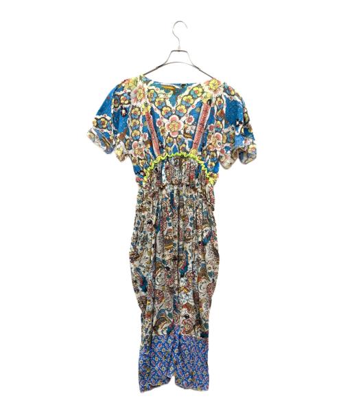 tsumori chisato（ツモリチサト）tsumori chisato (ツモリチサト) 半袖ワンピース ベージュ×ブルー サイズ:2 未使用品の古着・服飾アイテム