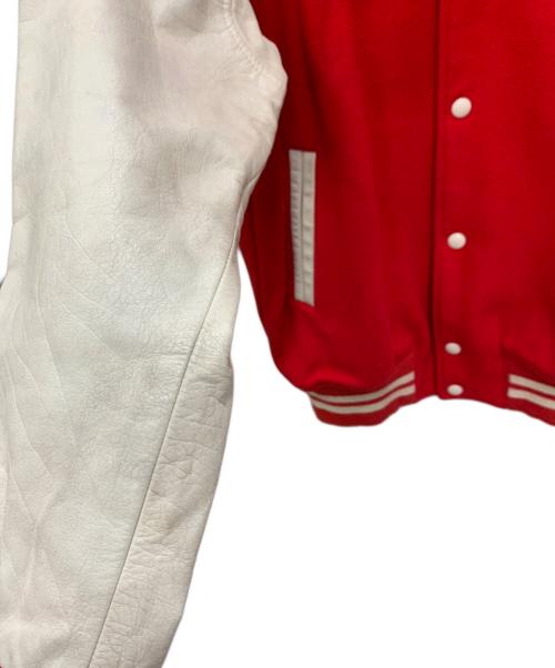 DESCENTE（デサント）DESCENTE (デサント) スタジャン レッド×アイボリーの古着・服飾アイテム