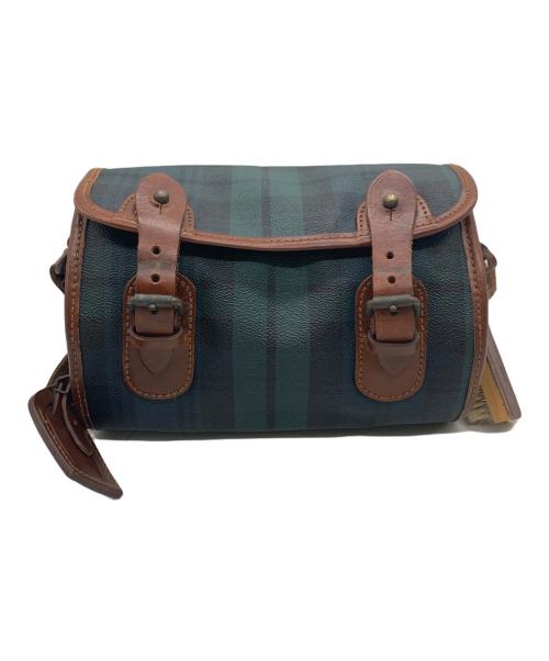 POLO RALPH LAUREN（ポロ・ラルフローレン）POLO RALPH LAUREN (ポロ・ラルフローレン) ショルダーバッグ グリーン×ブラウンの古着・服飾アイテム