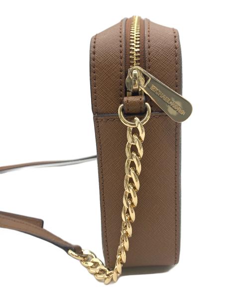 MICHAEL KORS（マイケル・コース）MICHAEL KORS (マイケルコース) ショルダーバッグ ブラウン×ゴールドの古着・服飾アイテム