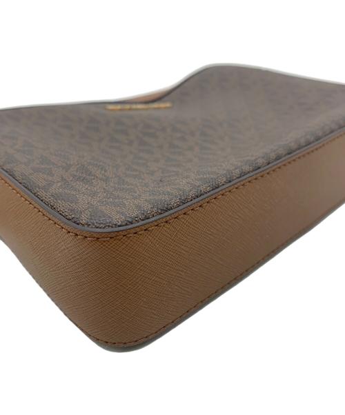 MICHAEL KORS（マイケル・コース）MICHAEL KORS (マイケルコース) ショルダーバッグ ブラウン×ゴールドの古着・服飾アイテム