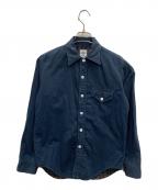 POST O'ALLSポストオーバーオールズ）の古着「長袖シャツ」｜ネイビー