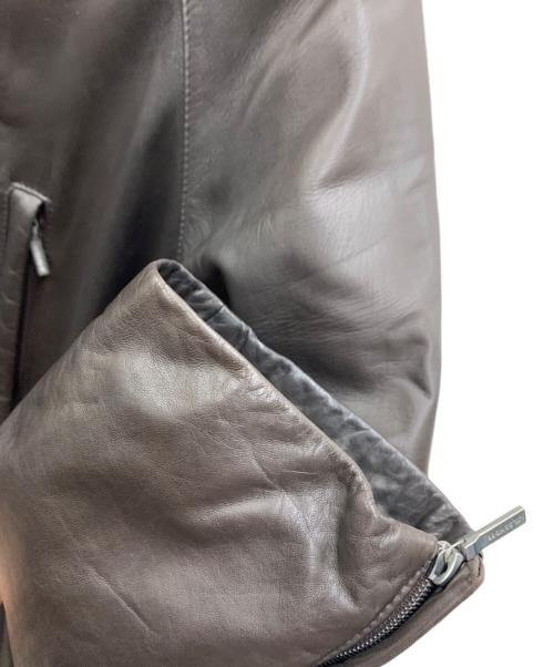 JIL SANDER（ジルサンダー）JIL SANDER (ジルサンダー) レザーコート ブラウン サイズ:38の古着・服飾アイテム