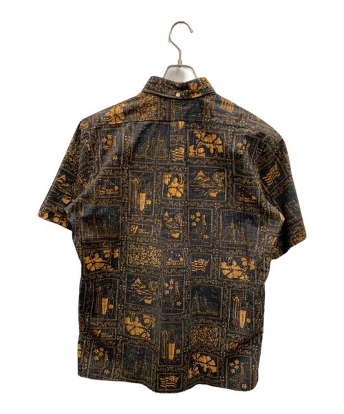 reyn spooner（レイン スプナー）reyn spooner (レイン スプナー) 半袖シャツ ブラック×オレンジ サイズ:Mの古着・服飾アイテム