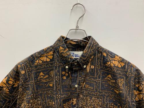 reyn spooner（レイン スプナー）reyn spooner (レイン スプナー) 半袖シャツ ブラック×オレンジ サイズ:Mの古着・服飾アイテム