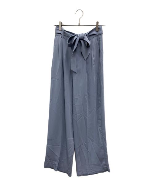 FRAY ID（フレイ アイディー）FRAY ID (フレイ アイディー) センタープレスベルテッドパンツ スカイブルー サイズ:１の古着・服飾アイテム