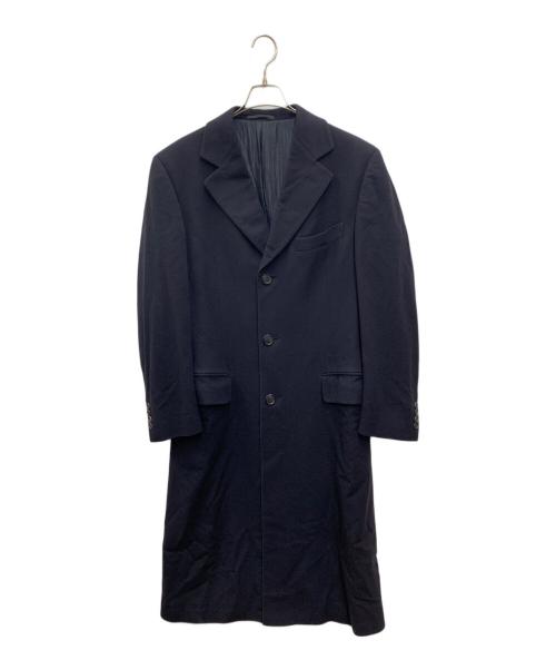 ERMENEGILDO ZEGNA（エルメネジルド・ゼニア）ERMENEGILDO ZEGNA (エルメネジルド・ゼニア) スタンドカラーコート ネイビー サイズ:46の古着・服飾アイテム