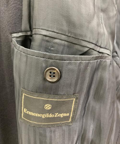 ERMENEGILDO ZEGNA（エルメネジルド・ゼニア）ERMENEGILDO ZEGNA (エルメネジルド・ゼニア) スタンドカラーコート ネイビー サイズ:46の古着・服飾アイテム