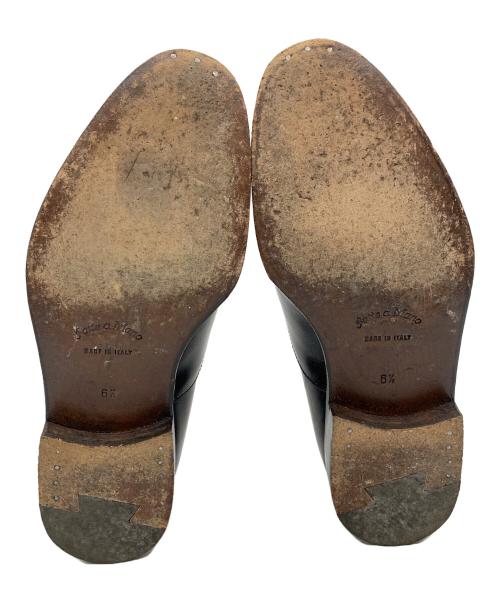 ERMENEGILDO ZEGNA（エルメネジルド・ゼニア）Ermenegildo Zegna (エルメネジルド・ゼニア) レザーシューズ ブラック サイズ:6 1/2の古着・服飾アイテム