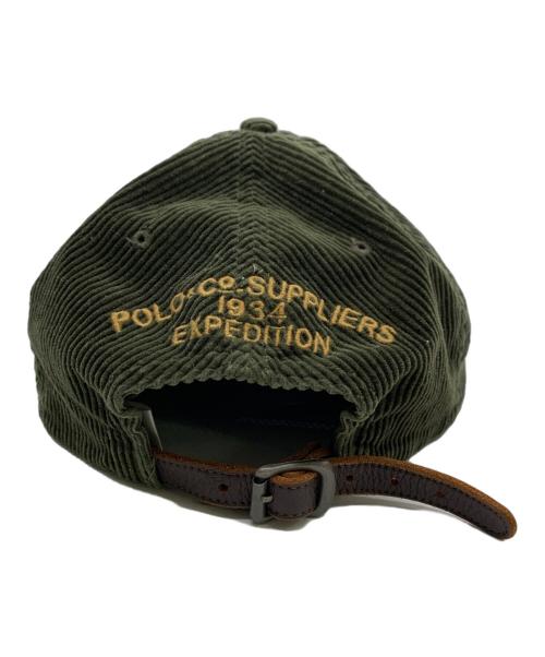 POLO RALPH LAUREN（ポロ・ラルフローレン）POLO RALPH LAUREN (ポロ・ラルフローレン) コーデュロイキャップ オリーブ サイズ:One sizeの古着・服飾アイテム