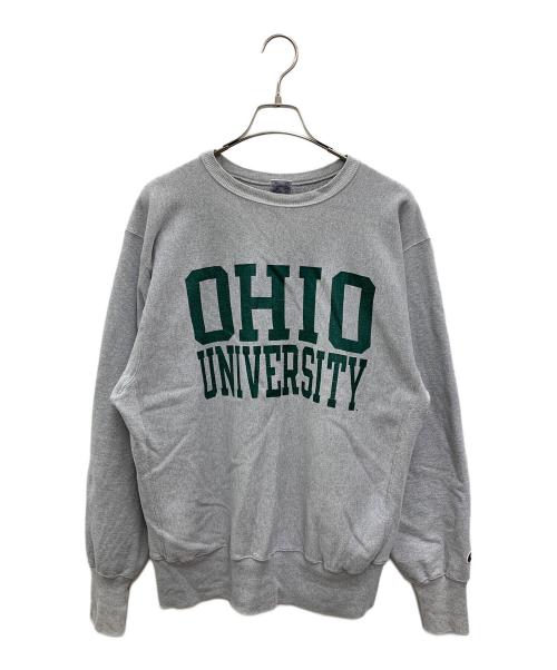 Champion REVERSE WEAVE（チャンピオン リバース ウィーブ）Champion REVERSE WEAVE (チャンピオン リバース ウィーブ) スウェット グレー×グリーン サイズ:XLの古着・服飾アイテム