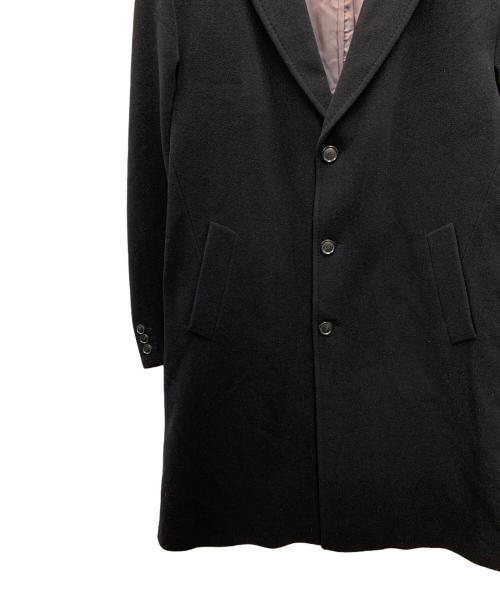 HUGO BOSS（ヒューゴ ボス）HUGO BOSS (ヒューゴ ボス) カシミヤ混コート ブラック サイズ:不明の古着・服飾アイテム