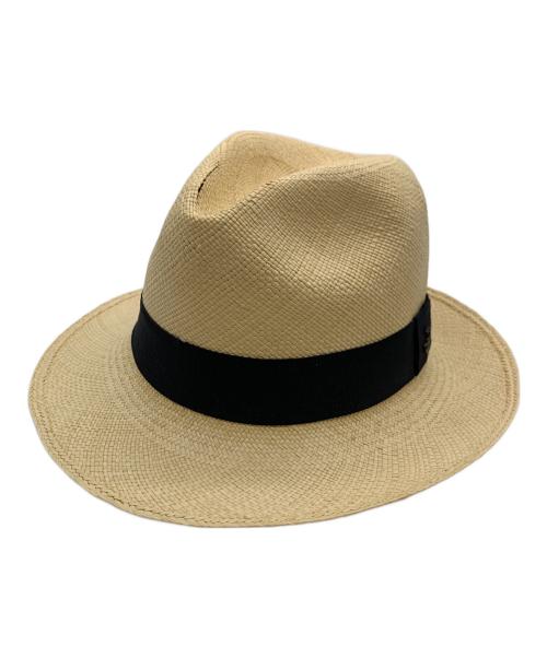 Ecua-Andino（エクアアンディーノ）Ecua-Andino (エクアアンディーノ) 麦わらハット ベージュ サイズ:LARGEの古着・服飾アイテム