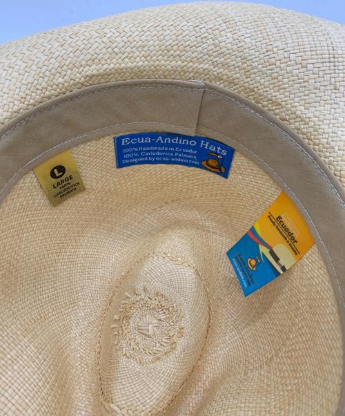 Ecua-Andino（エクアアンディーノ）Ecua-Andino (エクアアンディーノ) 麦わらハット ベージュ サイズ:LARGEの古着・服飾アイテム