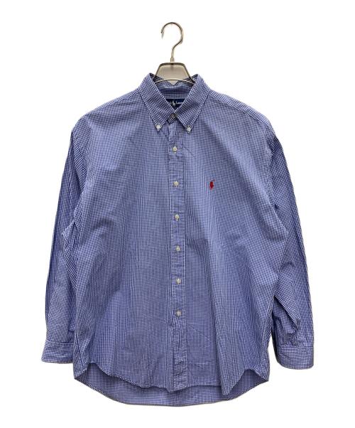 RALPH LAUREN（ラルフローレン）RALPH LAUREN (ラルフローレン) 長袖シャツ ブルー×ホワイト サイズ:Lの古着・服飾アイテム