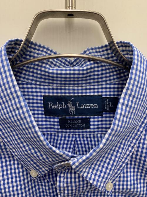 RALPH LAUREN（ラルフローレン）RALPH LAUREN (ラルフローレン) 長袖シャツ ブルー×ホワイト サイズ:Lの古着・服飾アイテム