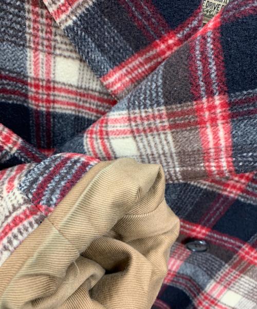 NORTH MARINE DRIVE（ノースマリンドライブ）NORTH MARINE DRIVE (ノースマリンドライブ) チェックウールコート レッド×ブラック サイズ:FREEの古着・服飾アイテム