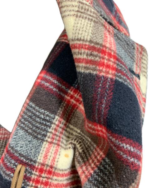 NORTH MARINE DRIVE（ノースマリンドライブ）NORTH MARINE DRIVE (ノースマリンドライブ) チェックウールコート レッド×ブラック サイズ:FREEの古着・服飾アイテム