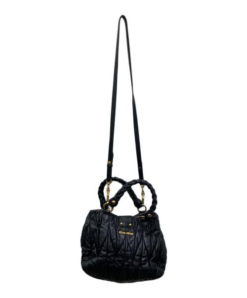 MIU MIU（ミュウミュウ）MIU MIU (ミュウミュウ) 2WAYバッグ ブラックの古着・服飾アイテム