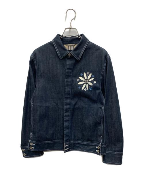 BURBERRY BLACK LABEL（バーバリーブラックレーベル）BURBERRY BLACK LABEL (バーバリーブラックレーベル) 花モチーフデニムジャケット インディゴ サイズ:Mの古着・服飾アイテム