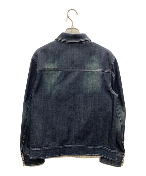 BURBERRY BLACK LABEL（バーバリーブラックレーベル）BURBERRY BLACK LABEL (バーバリーブラックレーベル) 花モチーフデニムジャケット インディゴ サイズ:Mの古着・服飾アイテム