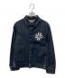 BURBERRY BLACK LABEL（バーバリーブラックレーベル）の古着「花モチーフデニムジャケット」｜インディゴ