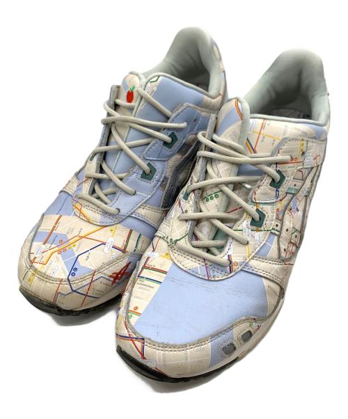 asics（アシックス）asics (アシックス) スニーカー ベージュ×ブルー サイズ:27の古着・服飾アイテム