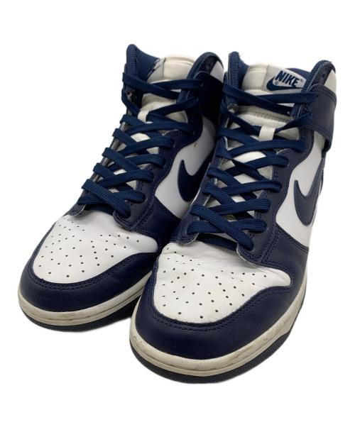 NIKE（ナイキ）NIKE (ナイキ) ハイカットスニーカー ホワイト×ネイビー サイズ:26の古着・服飾アイテム