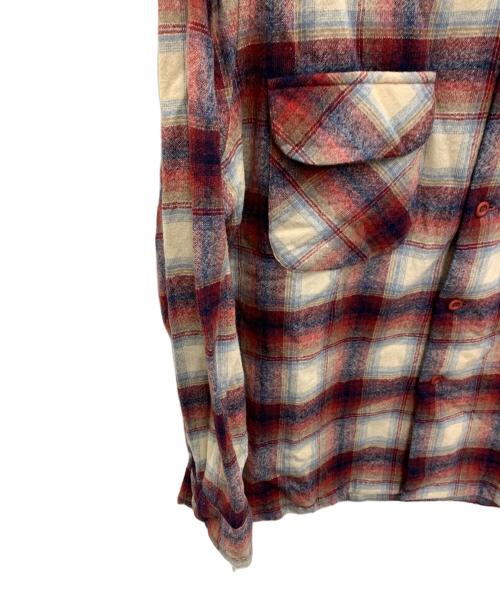 PENDLETON（ペンドルトン）PENDLETON (ペンドルトン) ウールチェックシャツ レッド×アイボリー サイズ:Lの古着・服飾アイテム