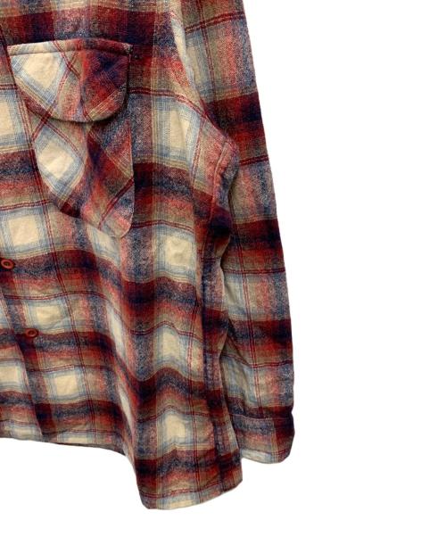 PENDLETON（ペンドルトン）PENDLETON (ペンドルトン) ウールチェックシャツ レッド×アイボリー サイズ:Lの古着・服飾アイテム