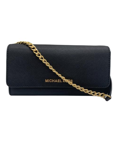 MICHAEL KORS（マイケル・コース）MICHAEL KORS (マイケル・コース) ショルダーウォレット ブラックの古着・服飾アイテム