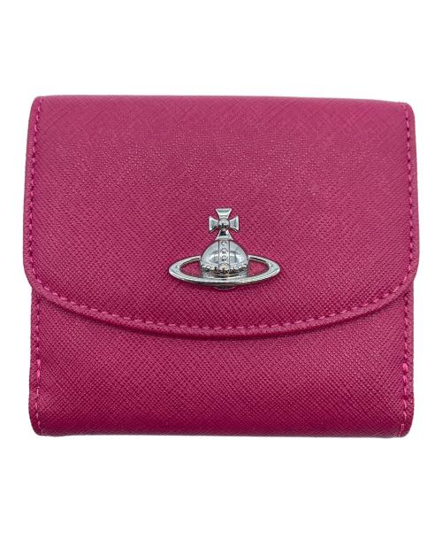 Vivienne Westwood（ヴィヴィアンウエストウッド）Vivienne Westwood (ヴィヴィアンウエストウッド) 2つ折り財布 ピンクの古着・服飾アイテム