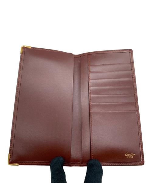 Cartier（カルティエ）Cartier (カルティエ) 札入れ ボルドーの古着・服飾アイテム