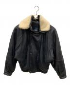 ROBERT COMSTOCKロバートコムストック）の古着「レザーブルゾン」｜ブラック