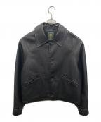 Noenノエン）の古着「ヴィンテージライクレザージャケット」｜ブラック