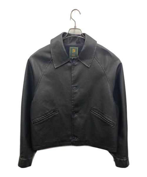 Noen（ノエン）Noen (ノエン) ヴィンテージライクレザージャケット ブラック サイズ:Ｌの古着・服飾アイテム
